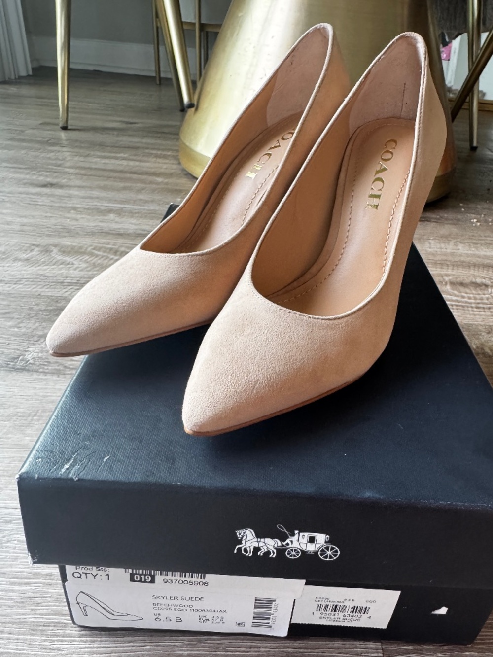 Coach suede pumps
